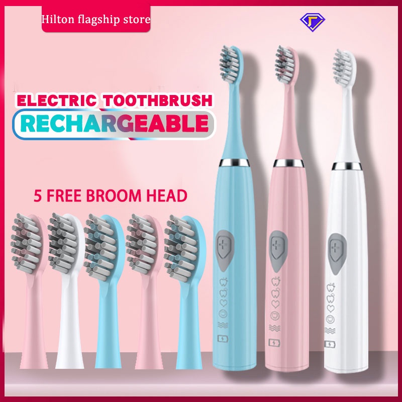 5 Mode Rechargeable Electric Toothbrush USB Charging Vibration