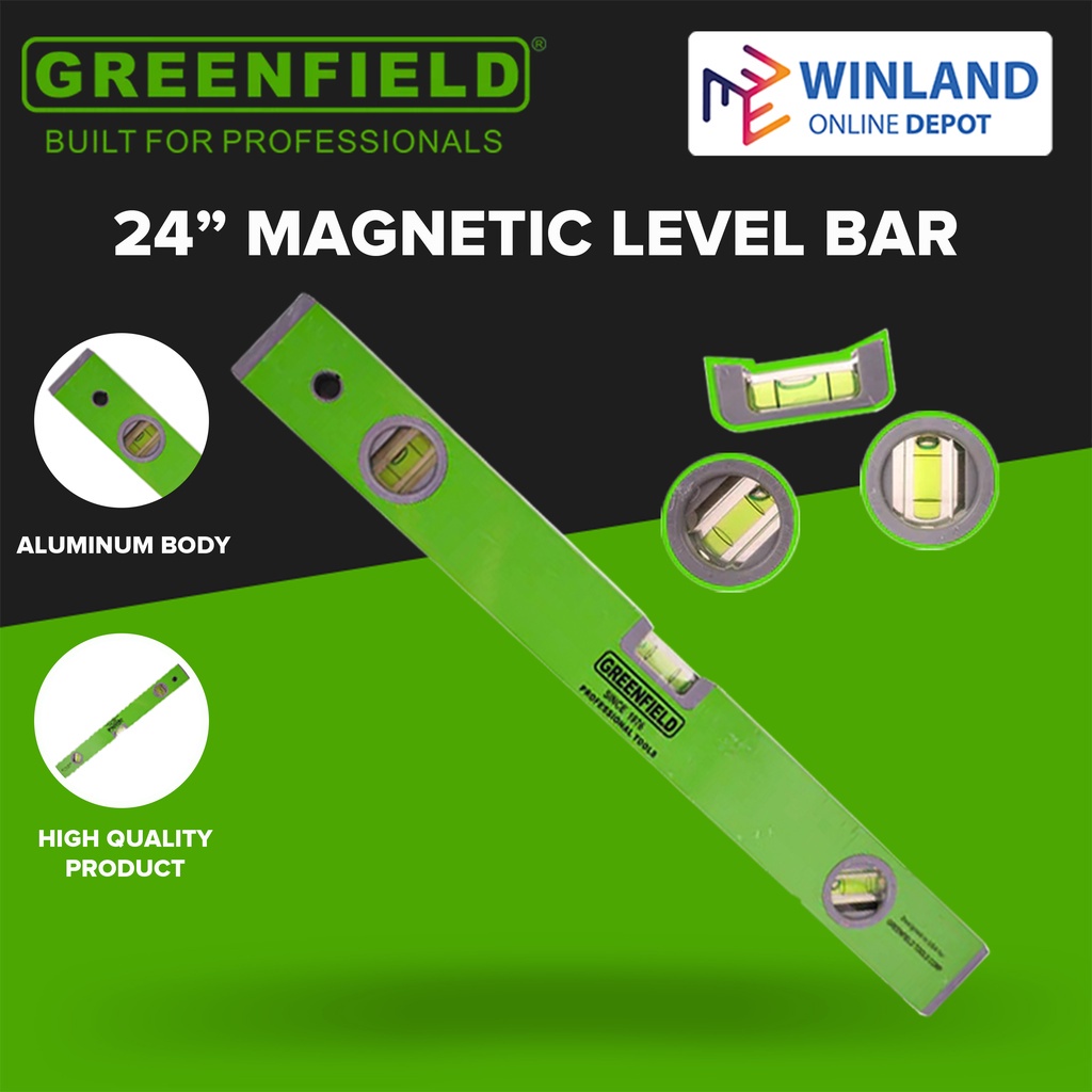 Greenfield by Winland Aluminum Level Bar with Strip 24inch 0103