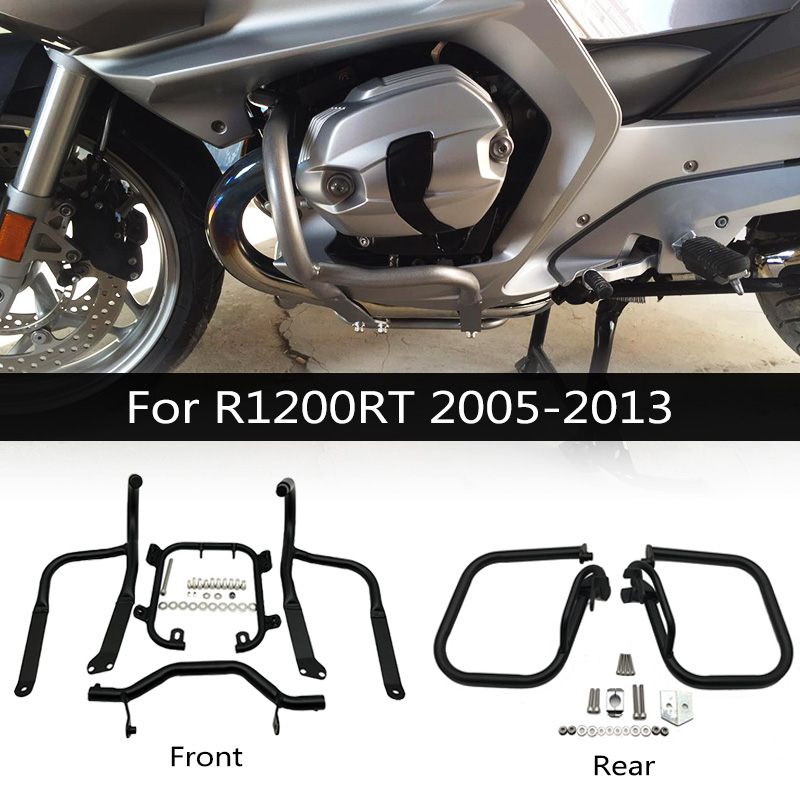 For BMW R1200RT Front&Rear Engine Guard Highway Freeway Crash Bar Fuel