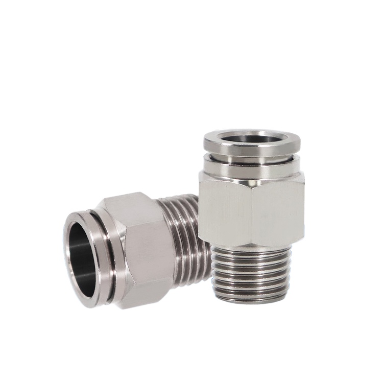 Pneumatic trachea with threaded straight-through fast 304 stainless ...