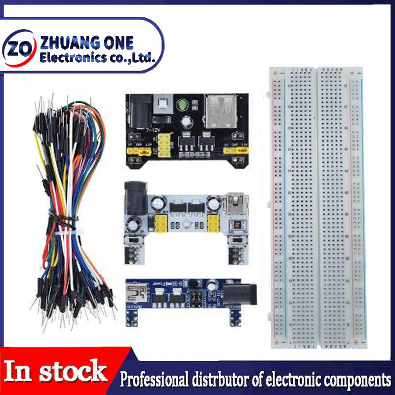 3.3V/5V MB102 Breadboard power module 65 jumper wires MB-102 830 points ...