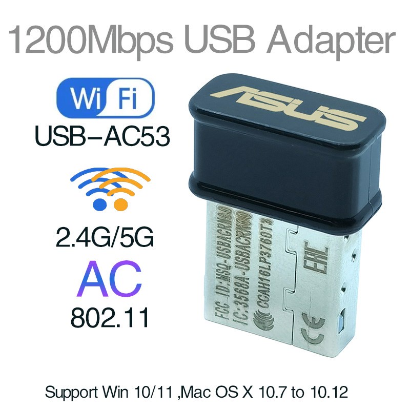 used 1200Mbps Wireless USB WiFi LAN Adapter Dongle Dual Band 2.4G/5Ghz ...