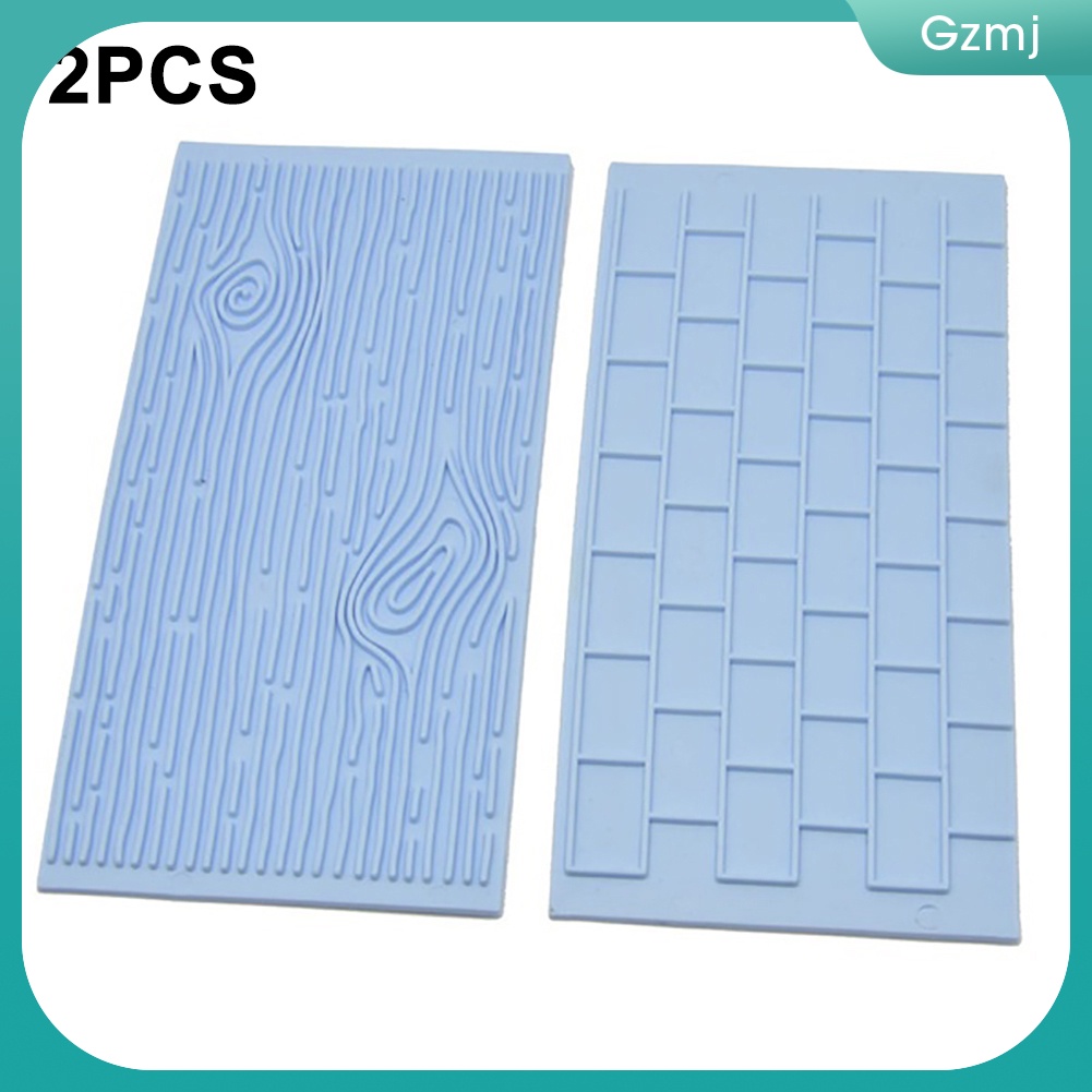 GZ Stock 2Pcs Wall Brick Wood Fondant Mold Decorating Shopee Philippines