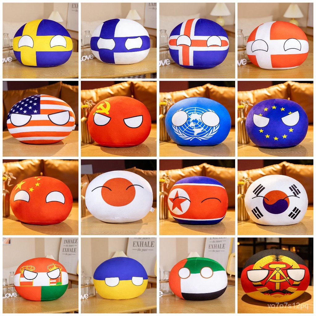 49 Styles 10cm Country Ball Plush Toy Polandball Plush Pendant Soft ...