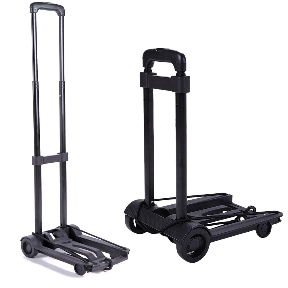 Foldable Hand Truck Laundry Cart Grocery Cart Trolley Rolling Swivel Wheels Stair Climbing Cart