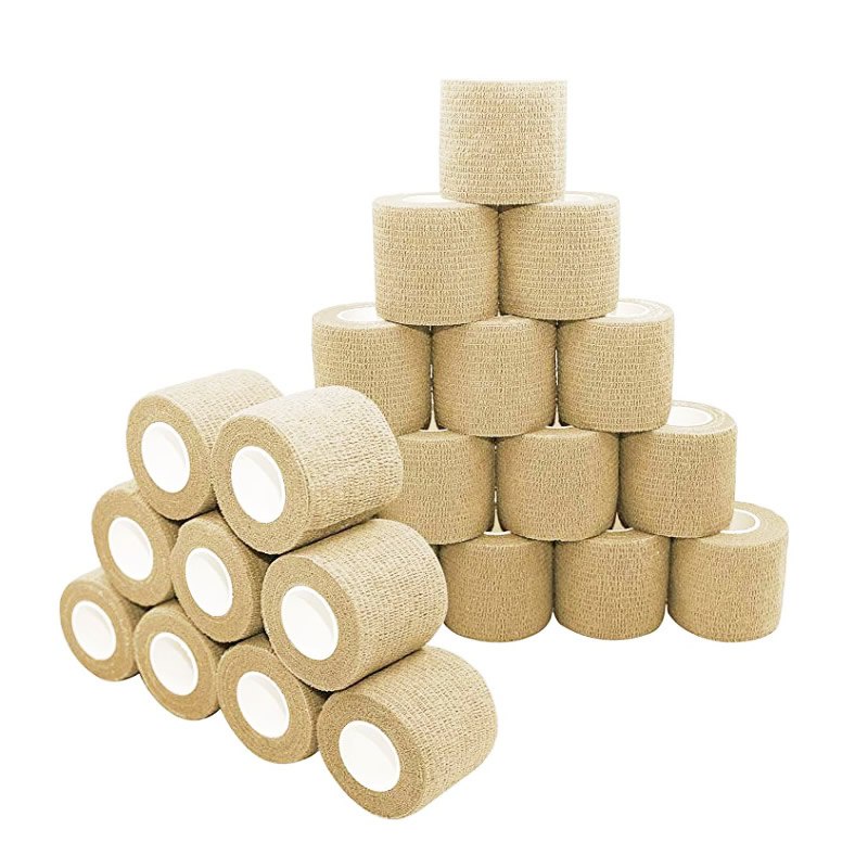 24 Rolls Pure Color nonwoven Self Adhesive Bandage Sports Tape Finger