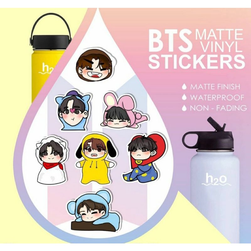 ☞BTS WATERPROOF STICKER STICKERS FOR FLASK / VACUUM TUMBLERS