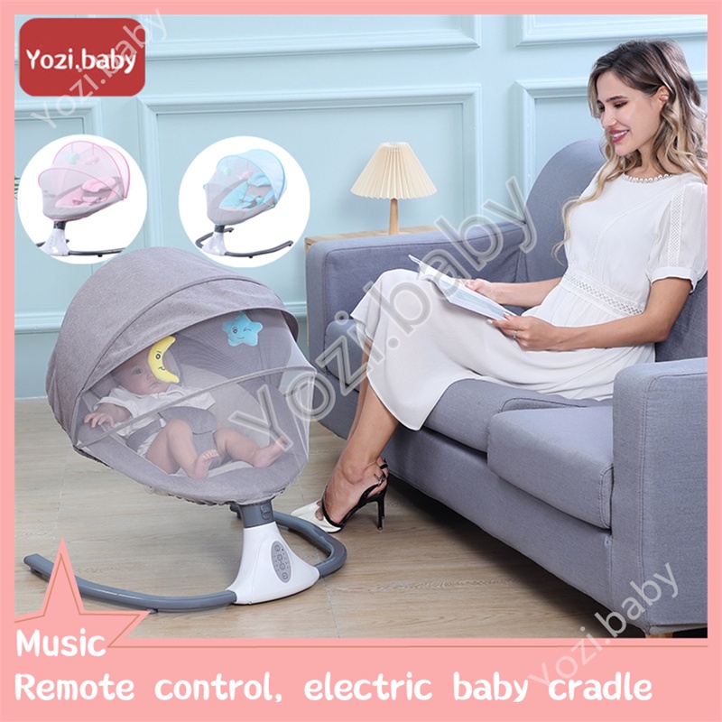 ♟㍿【5 IN 1】Baby Rocker Baby Rocking Chair Music Smart electric baby