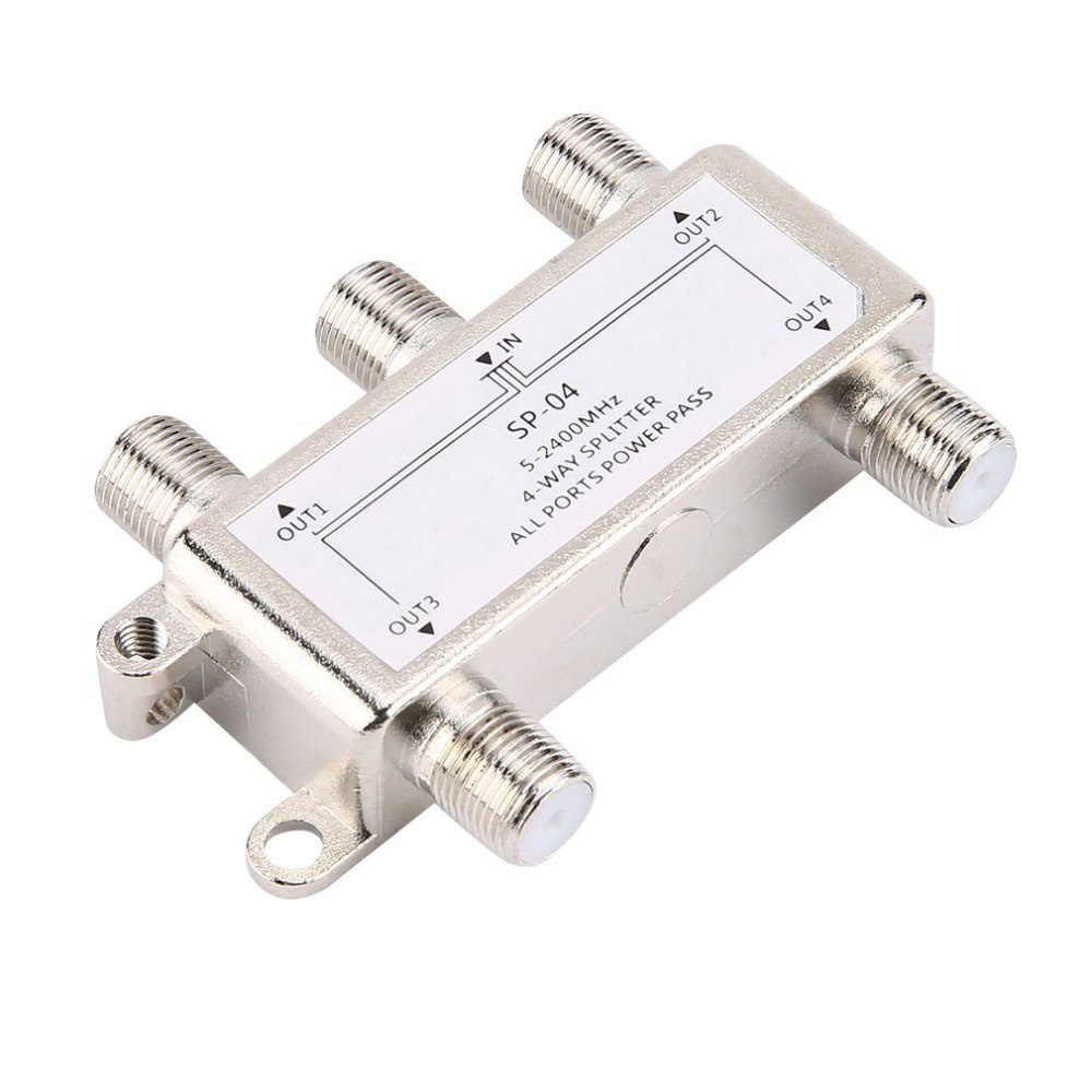 4 ways satellite splitter all ports power pass 52400MHz Satellite