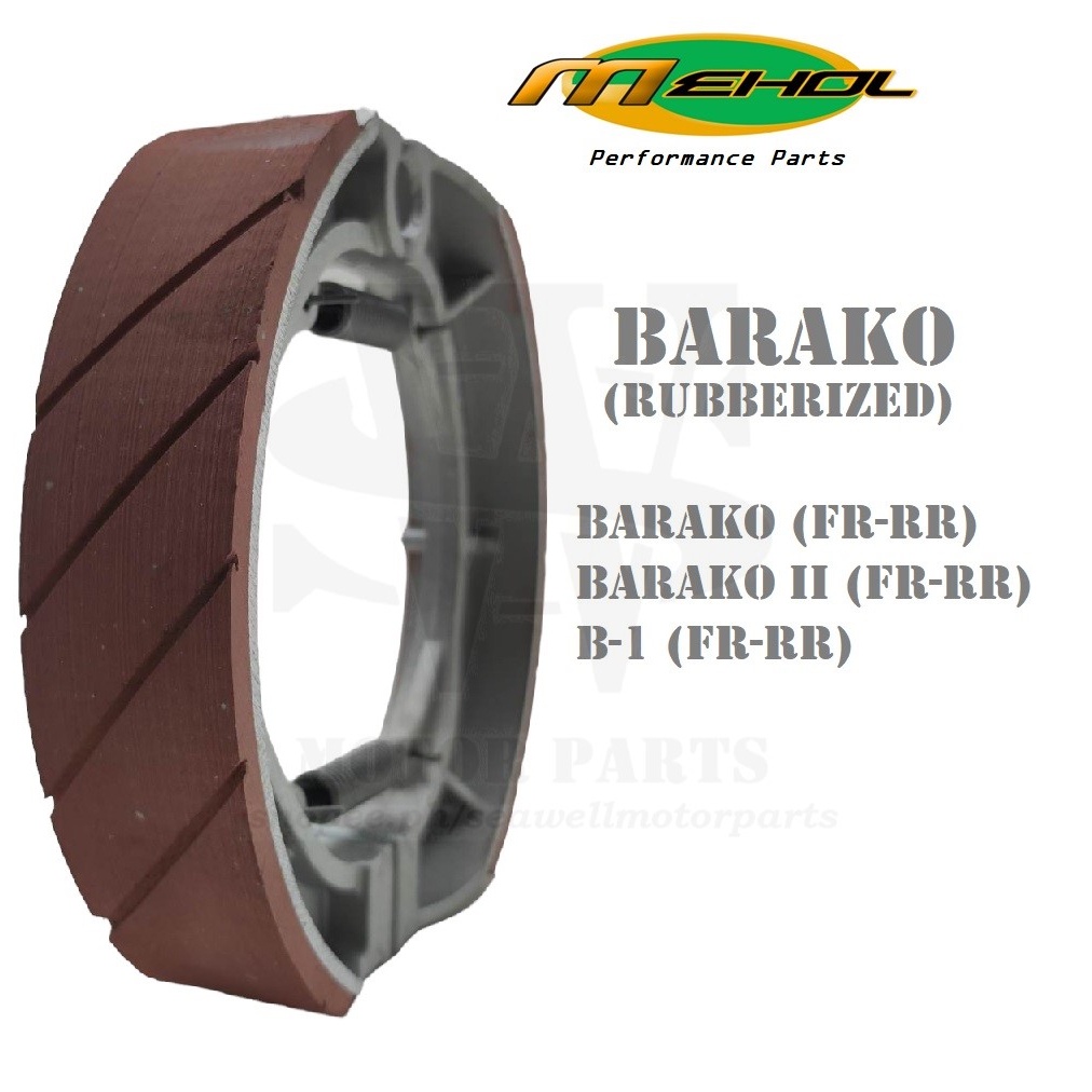 ♈MEHOL BRAKE SHOE RUBBERIZED FOR BARAKO Shopee Philippines