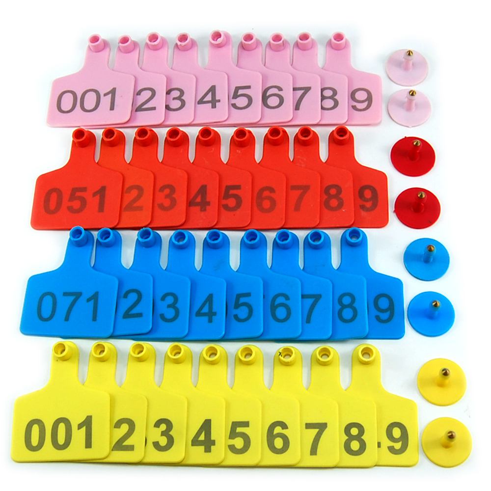 001-100 Number Livestock Cow Cattle Ear Tags Customized Farm Animal ...