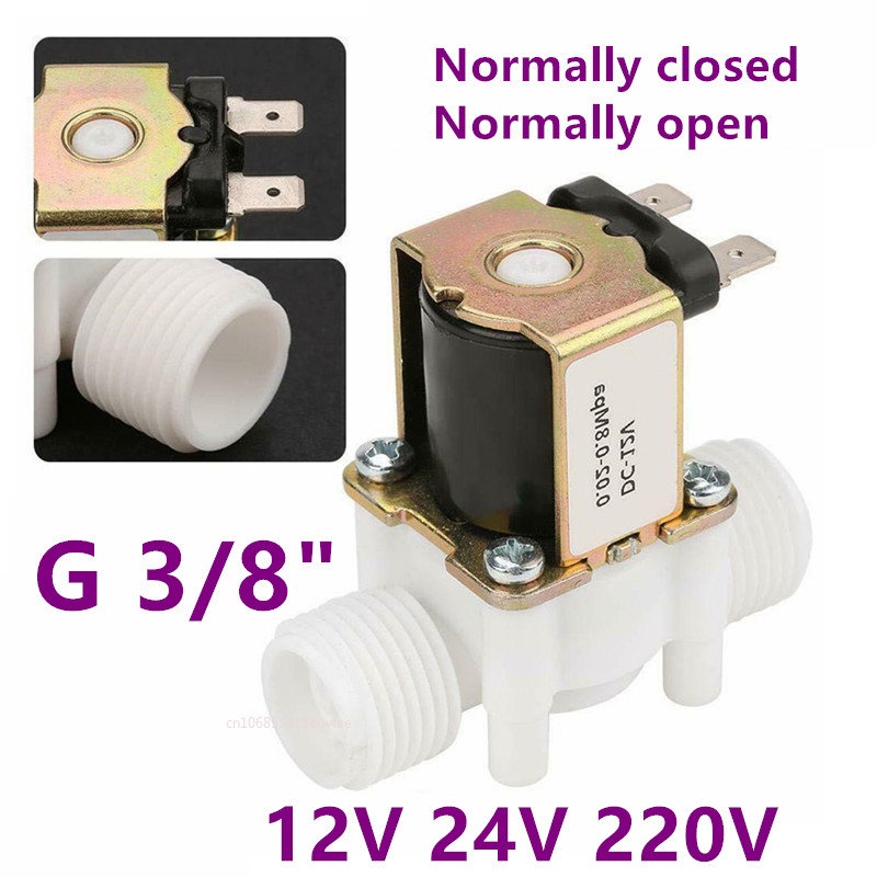 3/8" Male Thread Solenoid Valve 220V DC 12V 24V Water Control Valve
