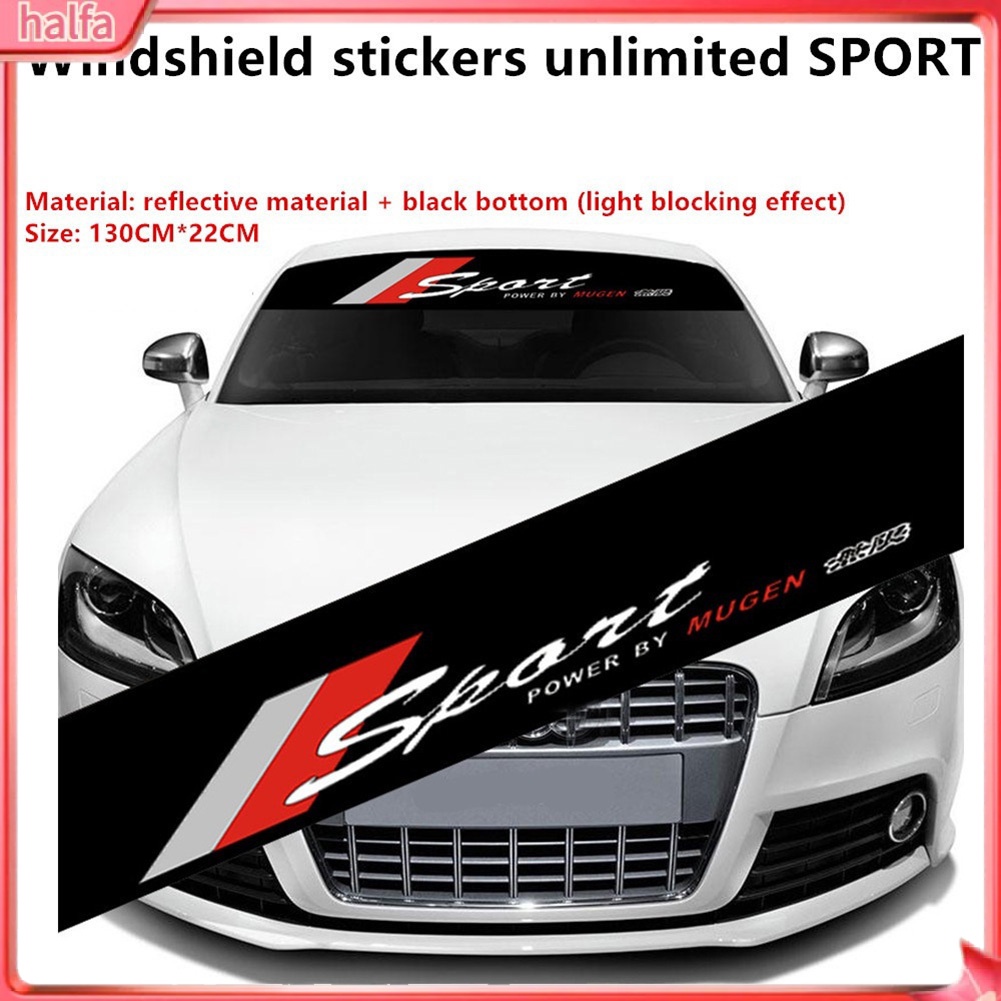 HALFA| Car Front Back Windshield Glass Sticker Reflective Self-adhesive ...
