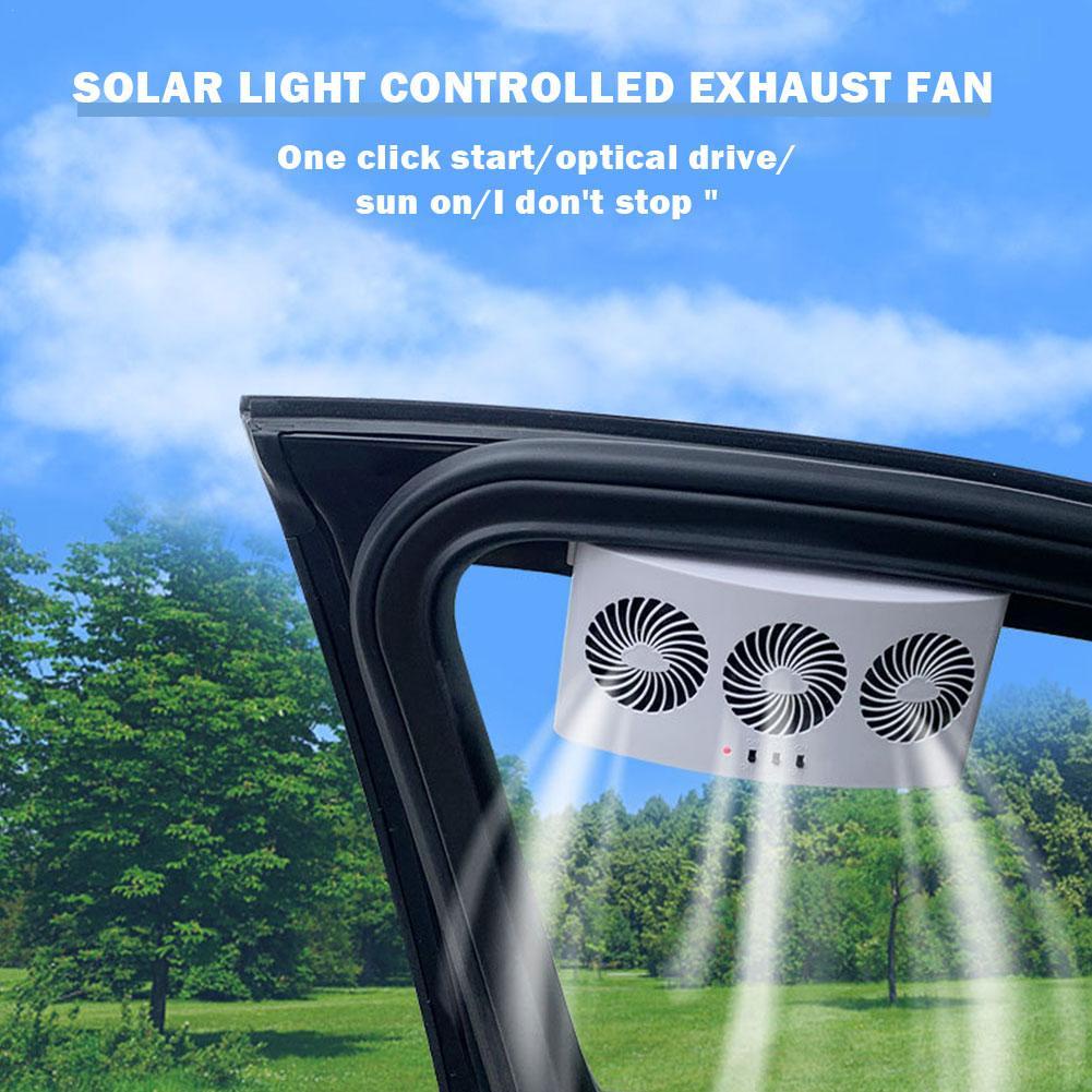 Multifunctional Solar Powered Car Fan Energy Saving Car Window Exhaust
