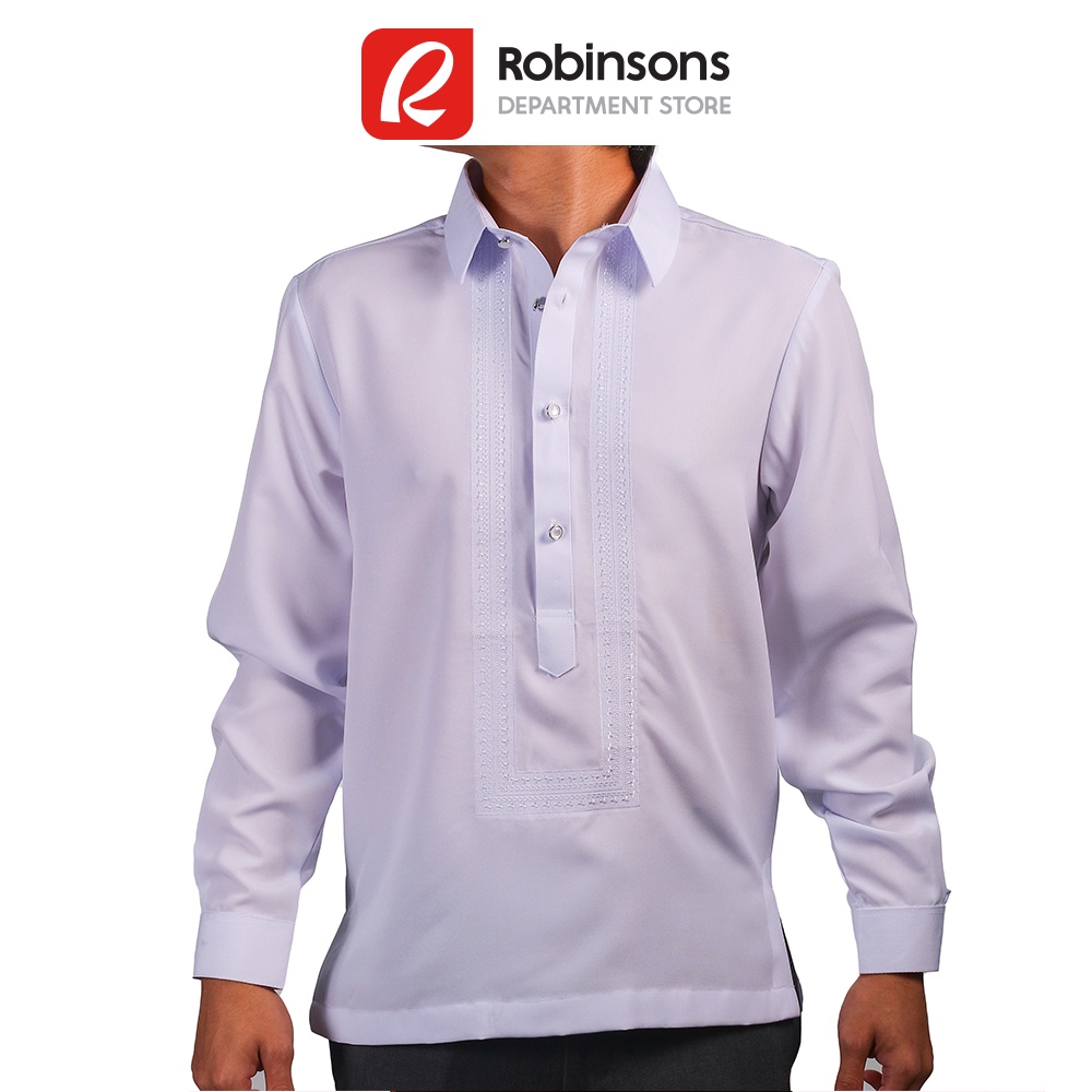 Executive Men's Embroidered Longsleeves Office Barong (White) | Shopee ...