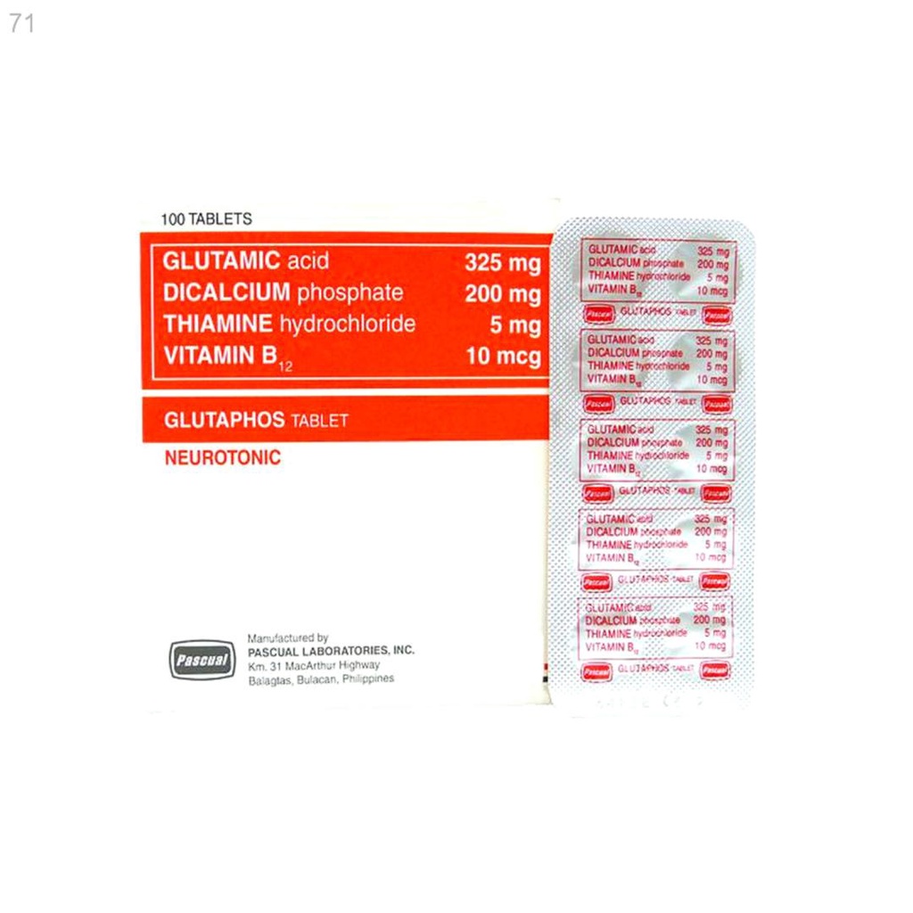 Glutaphos Glutaphos tablet 10's Brain memory enhancer vitamin Brain