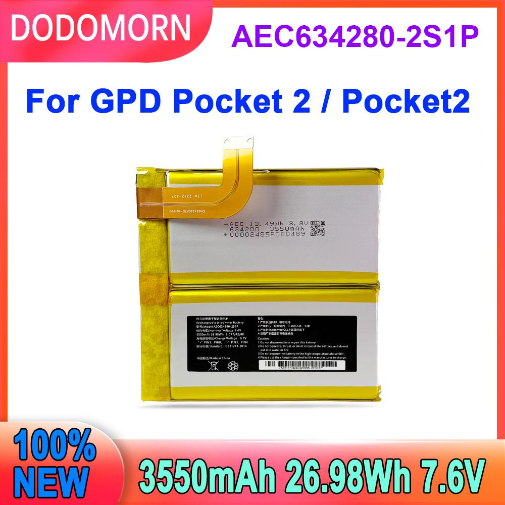 DODOMORN AEC634280-2S1P Tablet PC Battery For GPD Pocket2 Pocket 2 ...