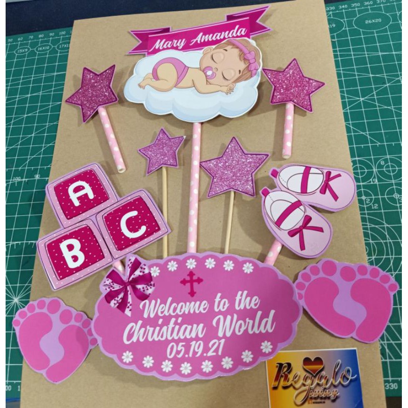 BAPTISM BOY GIRL CAKE TOPPER BAPTISM BOY GIRL CAKE TOPPER Shopee