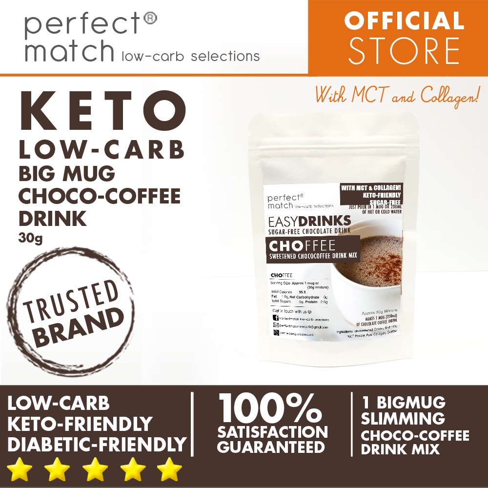 PerfectMatch Lowcarb® l Keto Chocolate Coffee Drink Mix l Choffee 30g