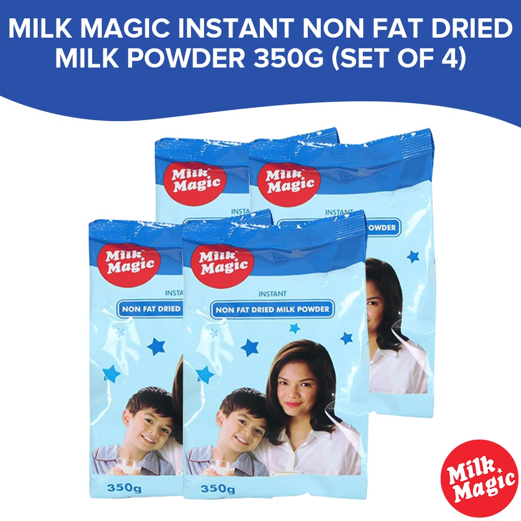 Milk Magic Instant Non Fat Dried Milk Powder 350g (Set of 4) Healthy