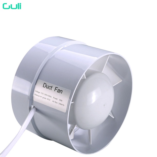 220V 4 Inches Inline Duct Fan Ceiling Ventilation Pipe Exhausted Ducted ...