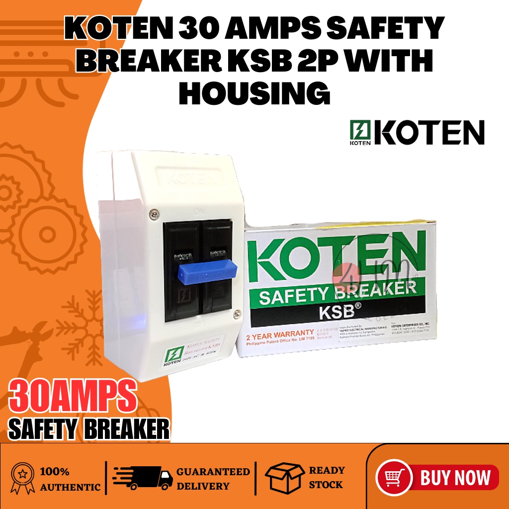 4HMC [ ORIGINAL] KOTEN 30 AMPS SAFETY BREAKER KSB 2P 30 Amps with ...