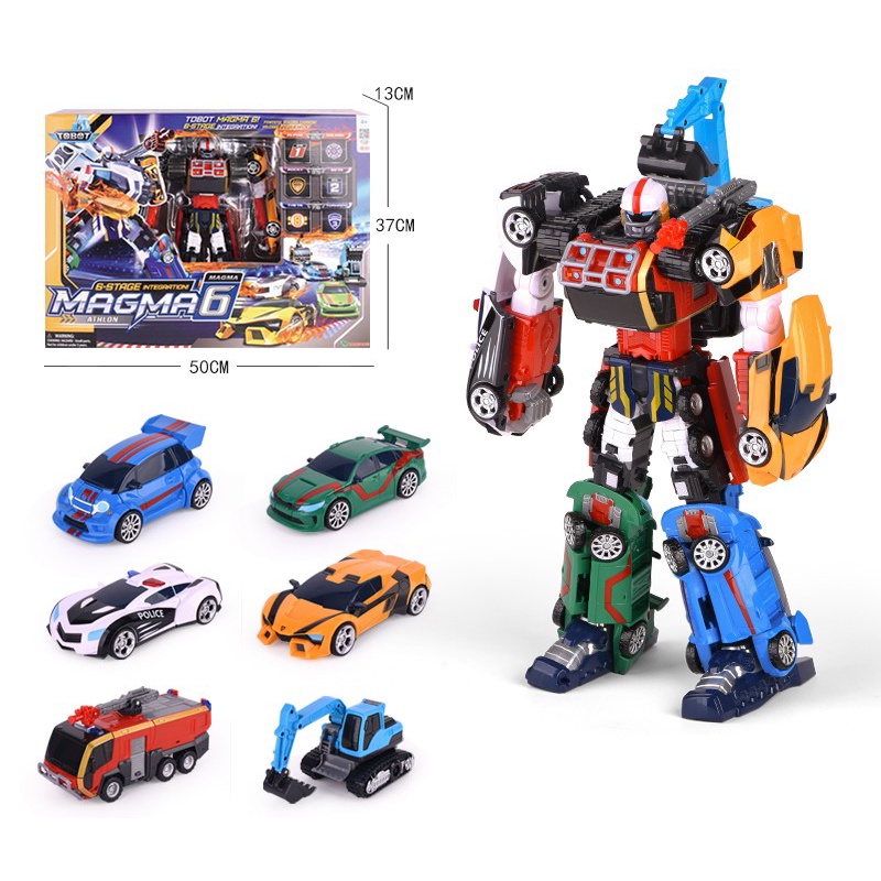 6 IN 1 Enhanced Edition Tobot Transformation Robot Toys Korea Cartoon ...