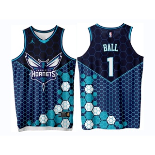 NEW BASKETBALL HORNETS 10 BALL JERSEY FREE CUSTOMIZE NAME & NUMBER