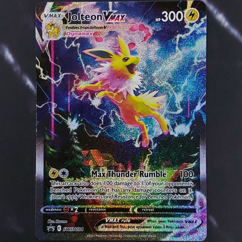 Pokemon Tcg Jolteon Vmax Alternate Art Jolteon Vmax Premium Collection Box Swsh184 Promo Card 9627