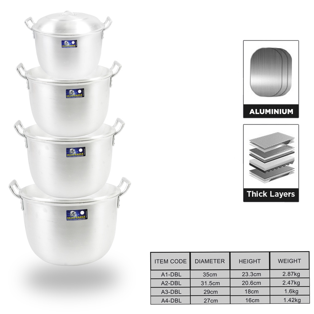 Grand Eagle by Winland Extra heavy duty Thick Aluminum 8pcs Kaldero ...