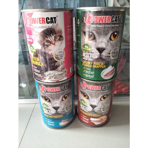 Powercat Organic Wet Cat Food 400g Can Shopee Philippines