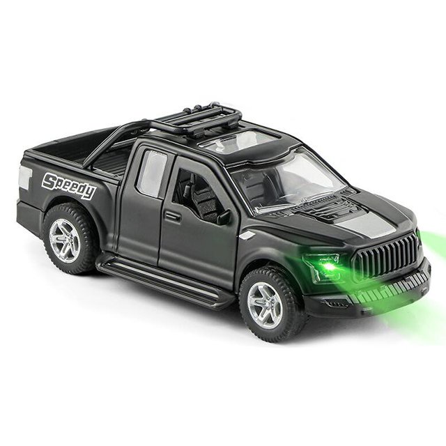 132 Ford Raptor Alloy model Toy car Sound Light pull back car