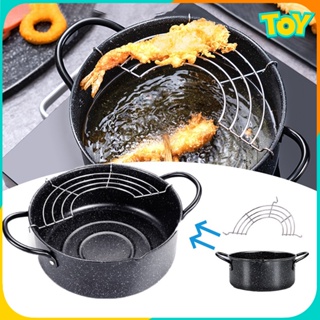 Cast Iron Cookware Fryer Household Mini Oil-saving Deep Fryer Japanese  Small Oil Frying Pan For Preventing Oil Splashing Wok - Pans - AliExpress