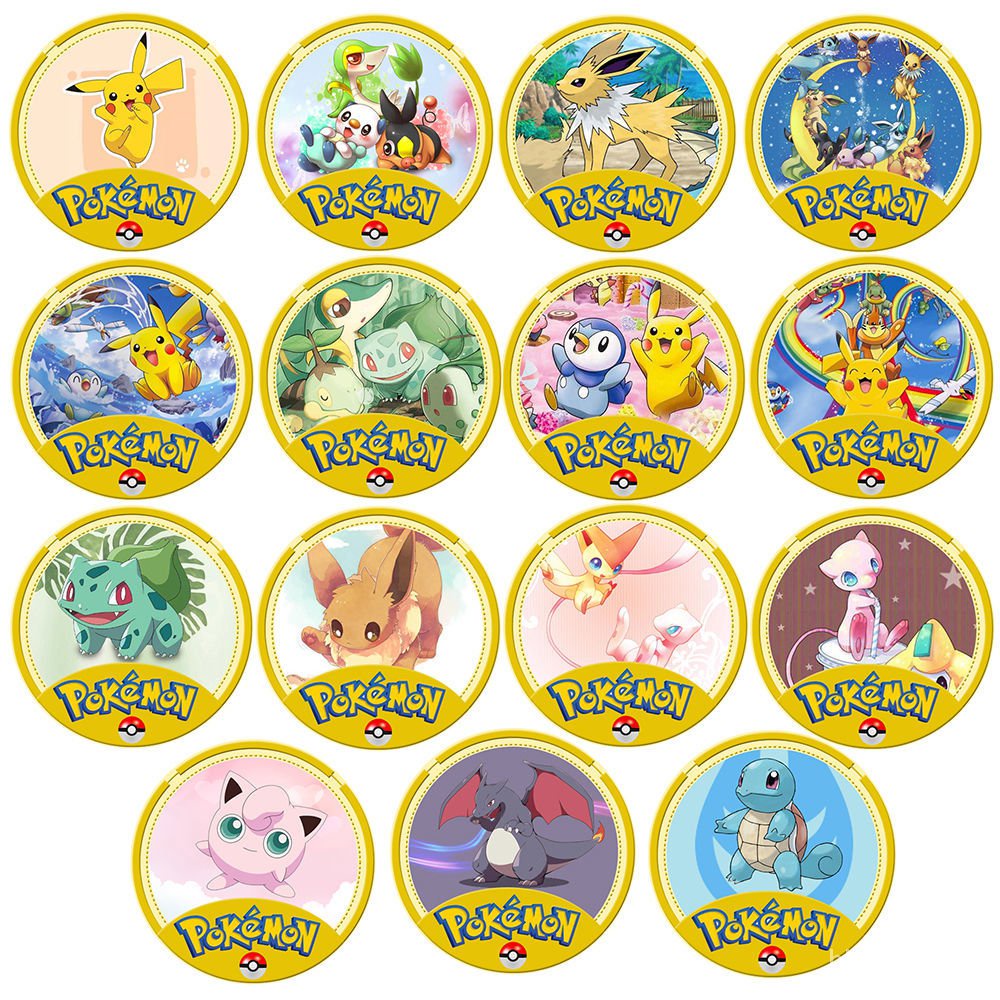 2022 New Anime Pokemon Pikachu Commemorative Coins 15Metal Medallions ...