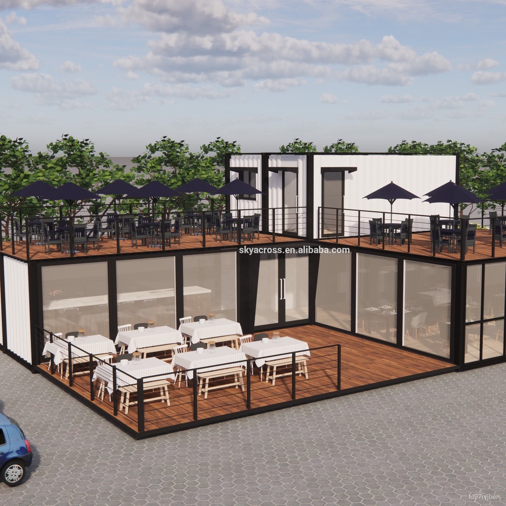 Container Restaurant Coffee Shop House Prefab Prefabricated Bar ...