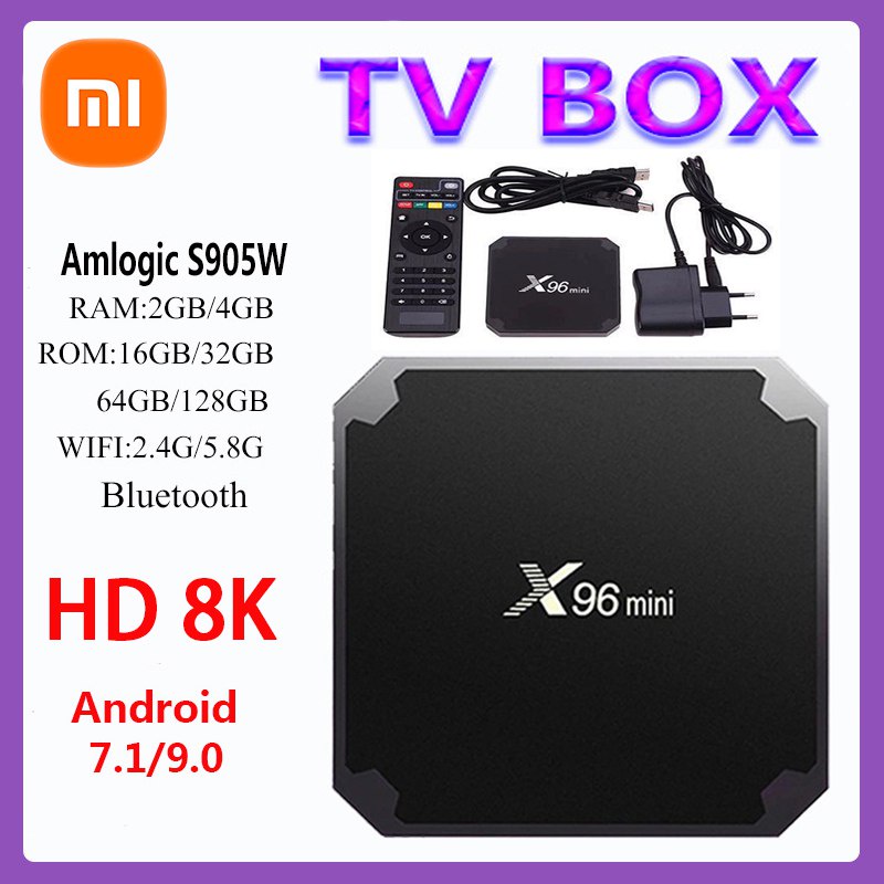 Xiaomi New X96mini Network Set-Top Box S905W High-Definition 8K 1080P ...