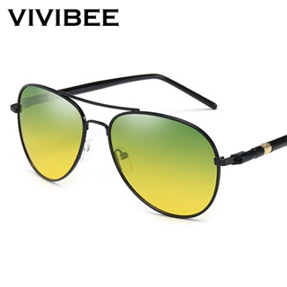 VIVIBEE Men Driving Clip On Sunglasses for Myopia Eyeglasses Polarized  Women Square Night Vision Fishing UV400