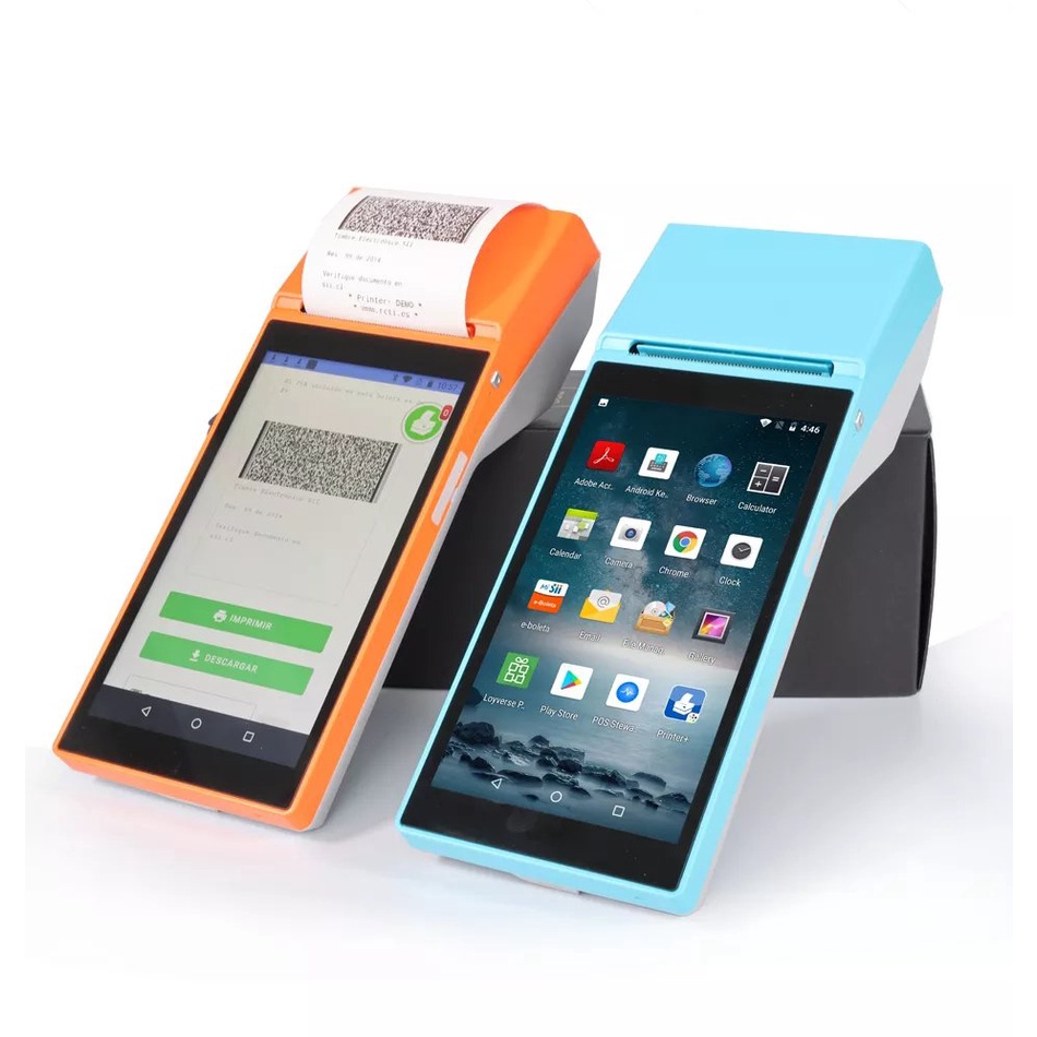 New PDA Android 8.1 POS Terminal Handheld Printer Thermal Machine ...
