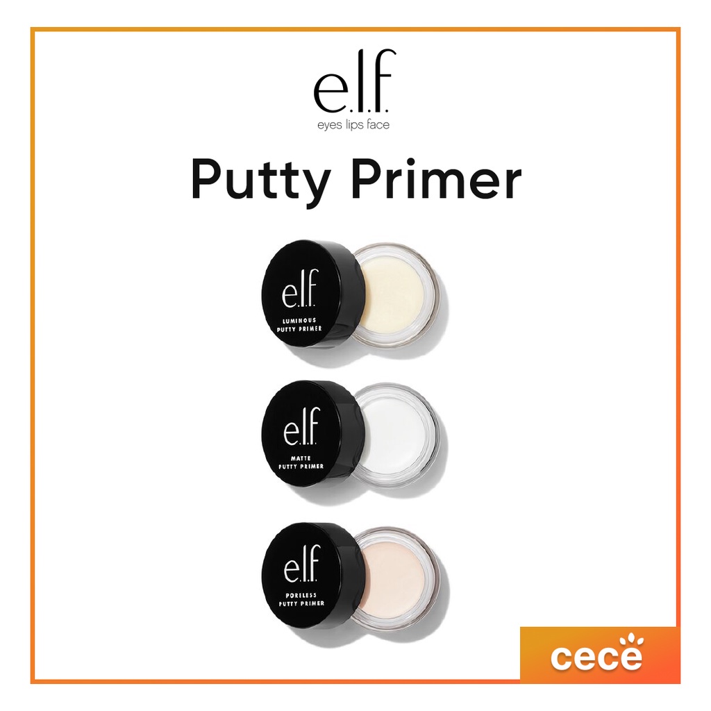 Elf Cosmetics Mini And Full Sized Putty Primer Trio C Bright Poreless Matte Luminous 1985