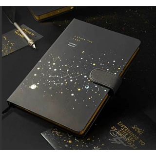 180gsm Bamboo Paper Bullet Journal Black Color MOON Stars