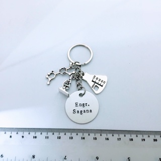 Mini Simulation Metal Hard Hat Keychain Keyring For Men Holiday