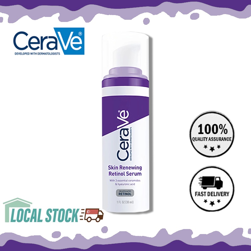 ♦﹍CeraVe Skin Renewing Retinol Serum Fine Lines Brightening Anti Aging ...