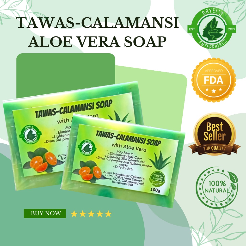 BRYELS CARETAWAS CALAMANSI SOAP with ALOE VERA WITH HIMALAYAN PINK SALT ...