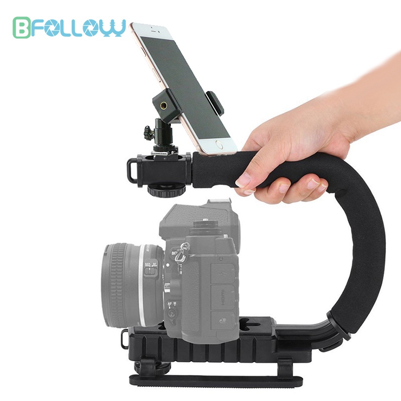BFOLLOW U Grip Video Stabilizer Kit for DSLR Camera Shooting Handheld