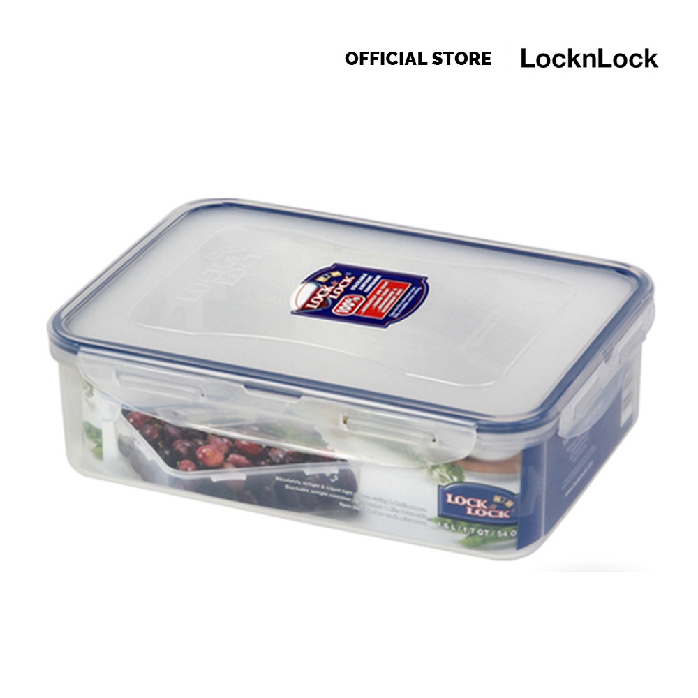 ☊LocknLock Classic Airtight Rectangular Food Container 1.6L HPL824 ...