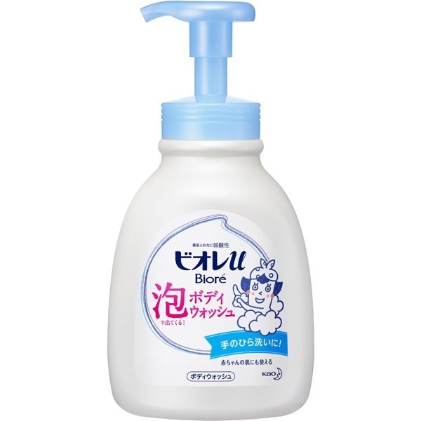 Biore U bubbles! Body wash form type pump 600ml original,moist,Rose ...