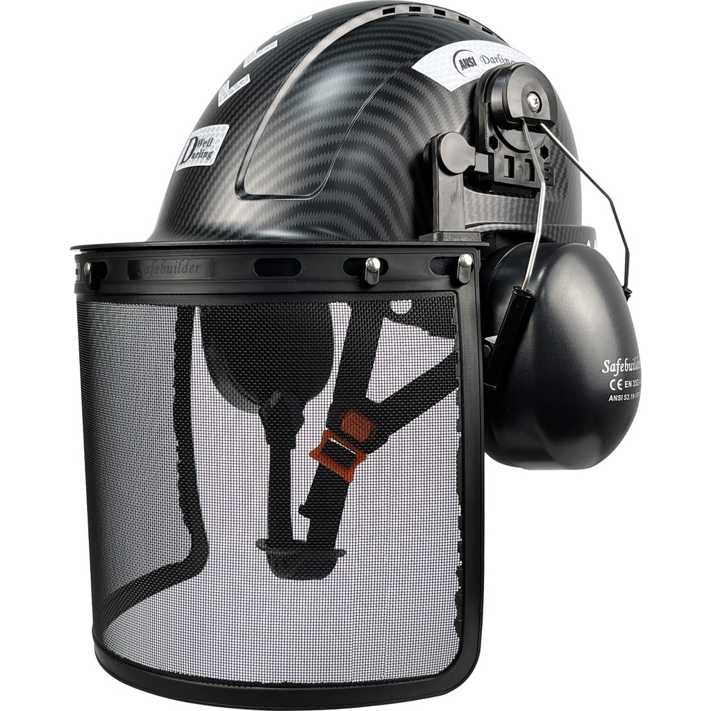 Shine STAWAR Grinding Face Shield With Anti-Fog Lens | Lightweight Safety Helmet For Welding, Woodworking & Cutting