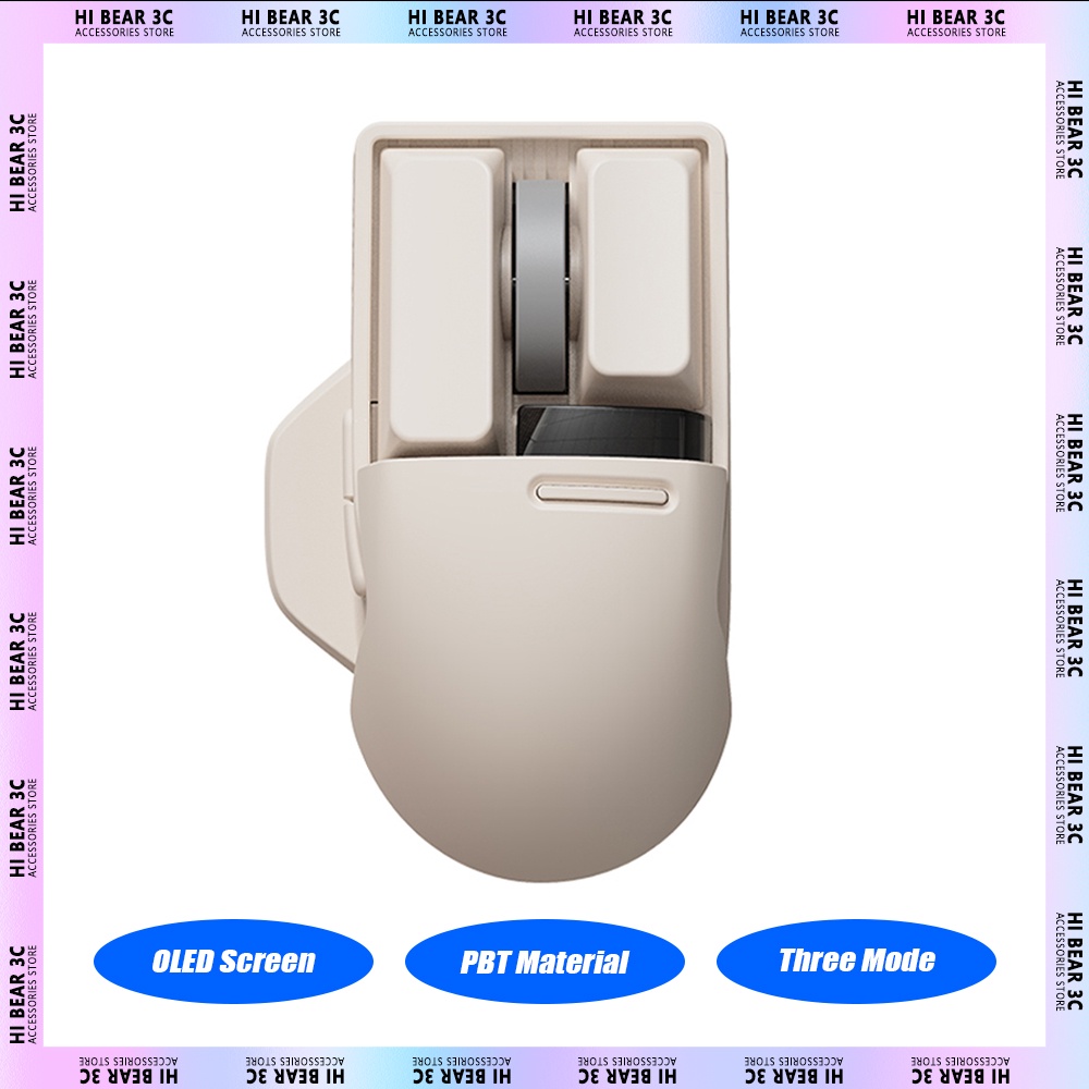 ♘Lofree 2.4G Wireless Mouse OLED Display Screen Three Mode Rechargeable ...