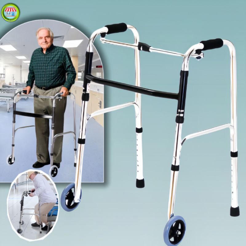 Elderly Walker Crutches Adult Walker for Adult Adjustable Lightweight