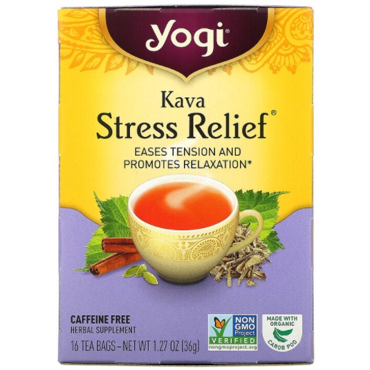 ┋Yogi Tea, Kava Stress Relief, Caffeine Free, 1.27 oz (36 g) Shopee